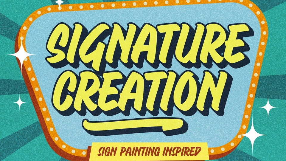 Signature Creation: A Nostalgic Layered Font
