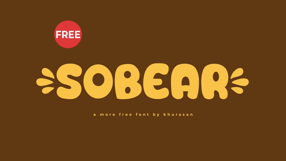 Sobear: A Playful and Bold Cartoon Font for Delightful Designs