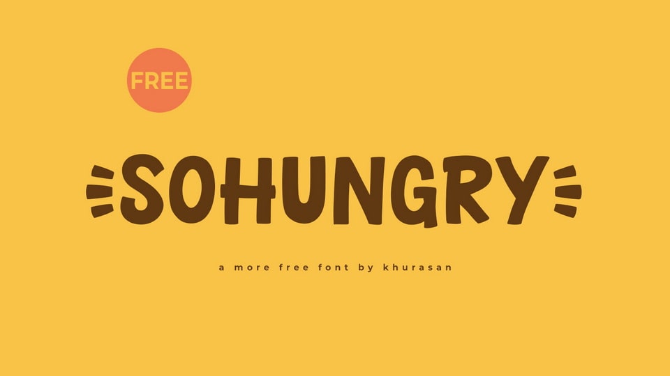 Sohungry: A Playful and Bouncy Cartoon Font