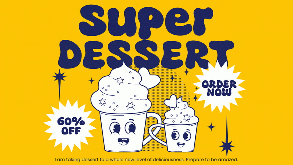 Super Dessert: A Playful Blast from the Past Font