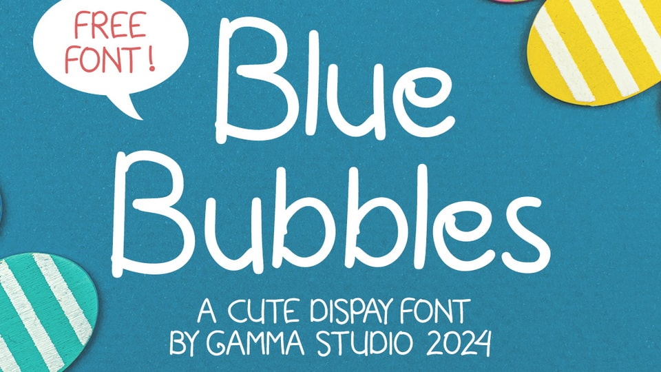 Blue Bubbles: A Playful Hand-Drawn Font