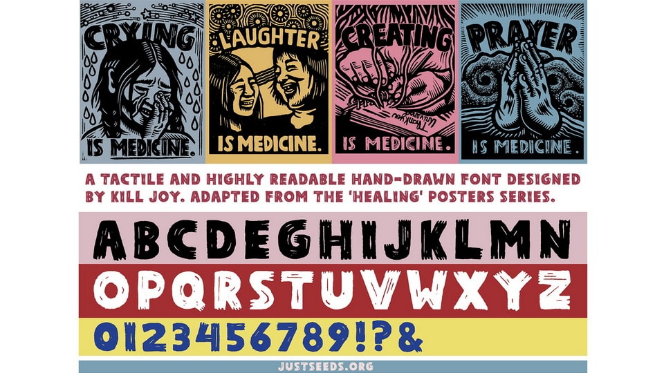 Medicine: A Bold and Expressive Hand-Drawn Font