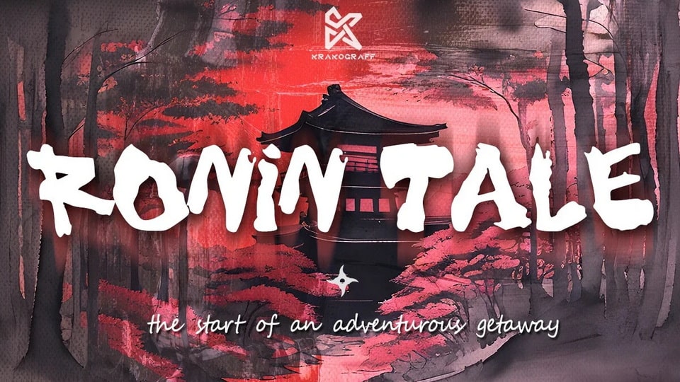 Ronin Tale: A Hand Painted Brush Font Inspired by Japanese Calligraphy