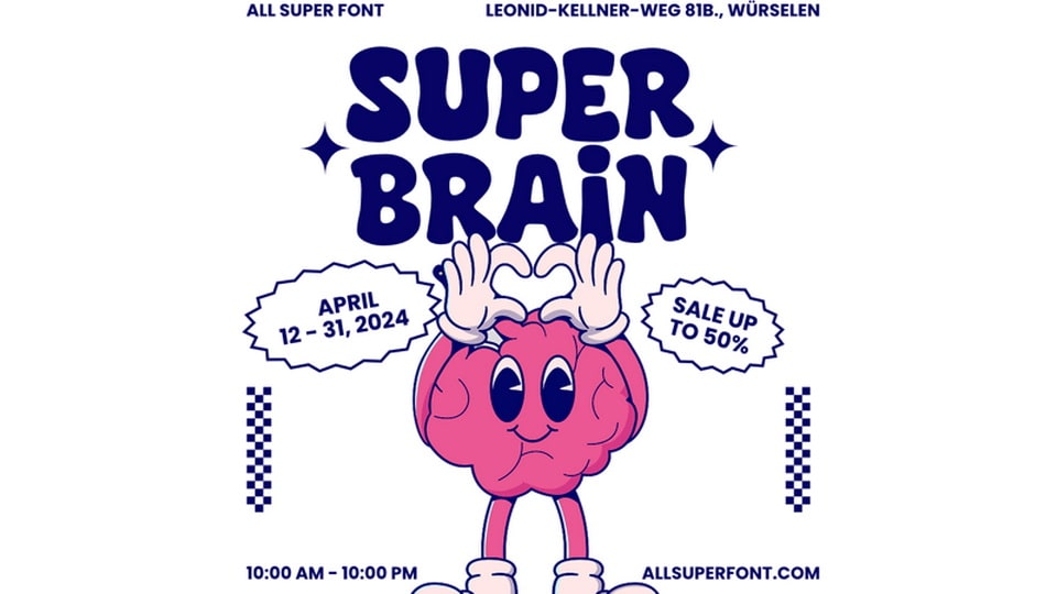 Super Brain: A Playful and Energetic Hand-Drawn Font