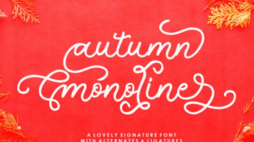 Autumn Monoline: A Whimsical Handwritten Font