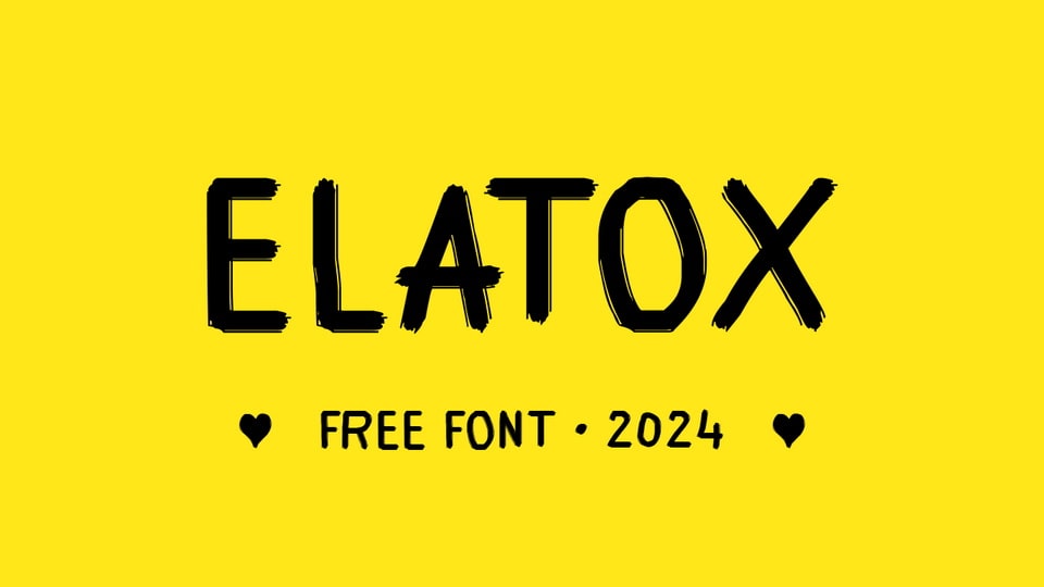 Elatox: A Hand-Painted Brush Font with Artistic Flair