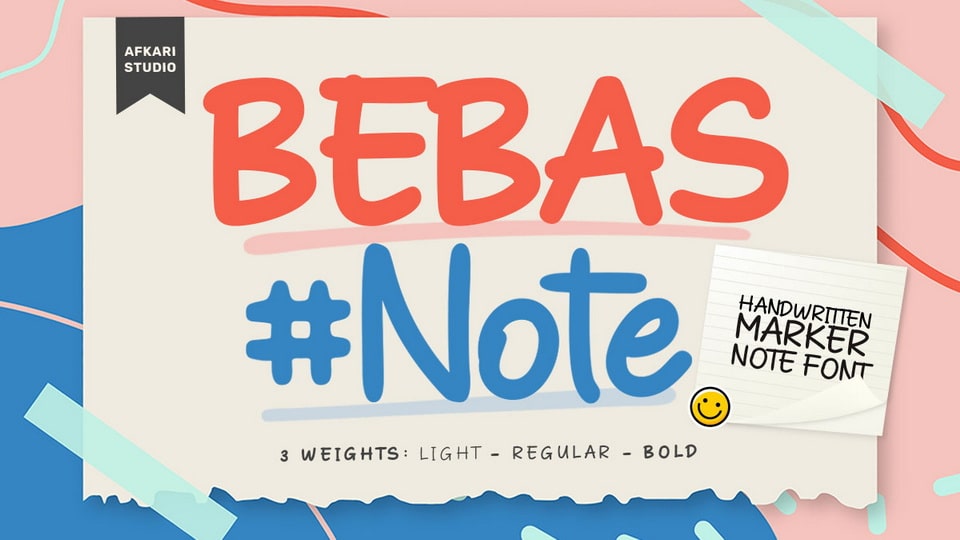 Bebas Note: A Handwritten Font with Personalized Charm