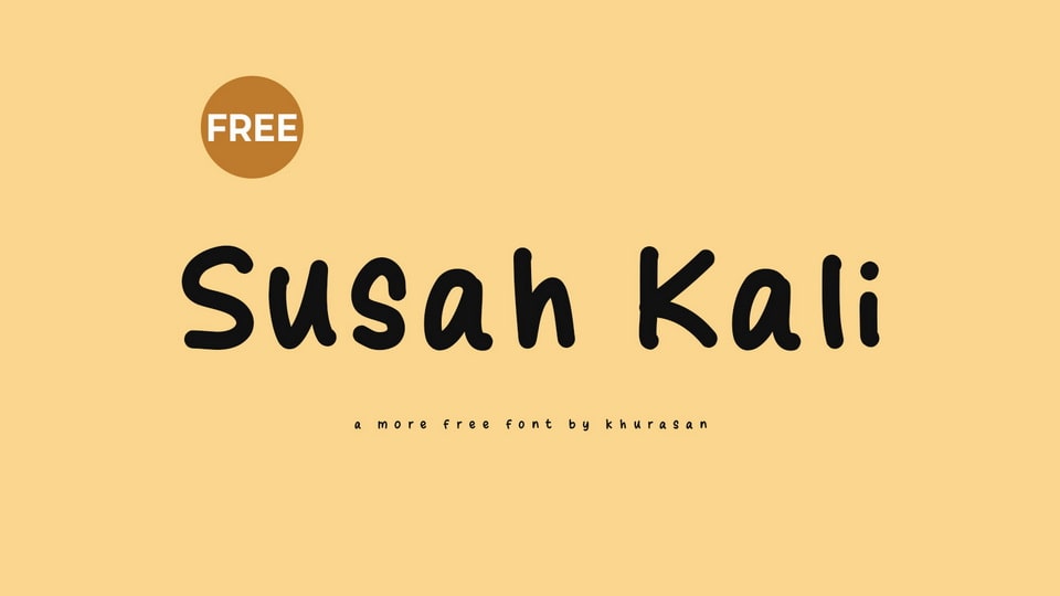 Susah Kali: A Playful and Natural Hand-drawn Font