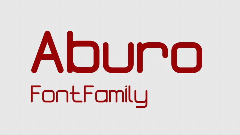

Aburo: A Modern Sans Serif Font with Rounded Corners and a Techno Style