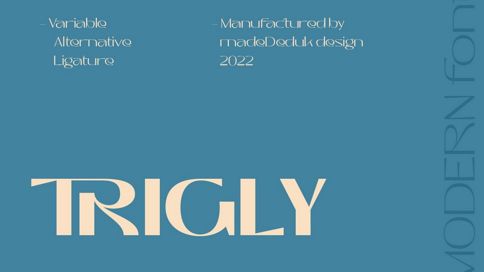 

Trigly: An Elegant and High-Contrast Sans Serif Font