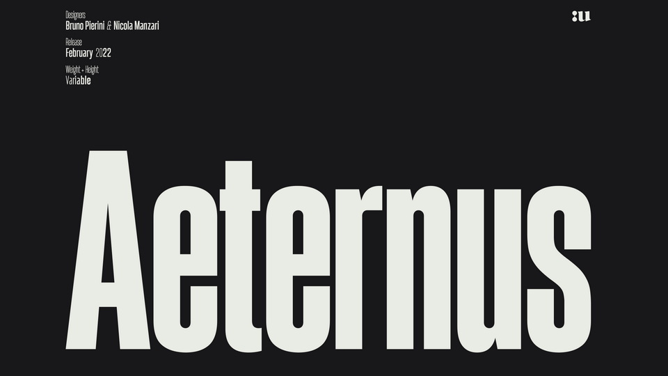 Aeternus: A Versatile Geometric Sans Serif Typeface with Italics
