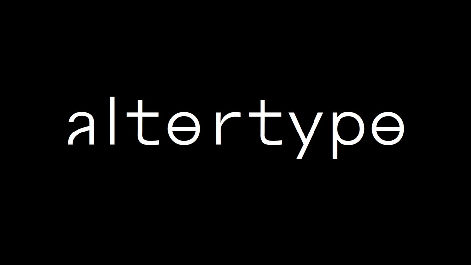 Altertype: A Minimalist Sans Serif Font for Streamlined and Efficient Communication