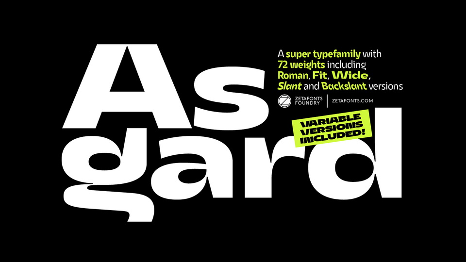 

Asgard: A Powerful Display Typeface