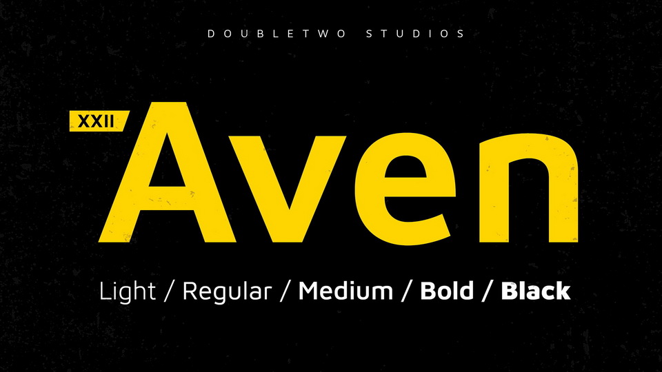 

XXII Aven: A Modern Sans Serif Font Family Developed by Joe Prince in 2011