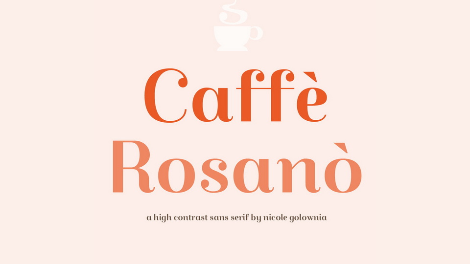 

Caffè Rosanò: The Perfect Blend of Two Font Styles for Signage at a Coffee Shop