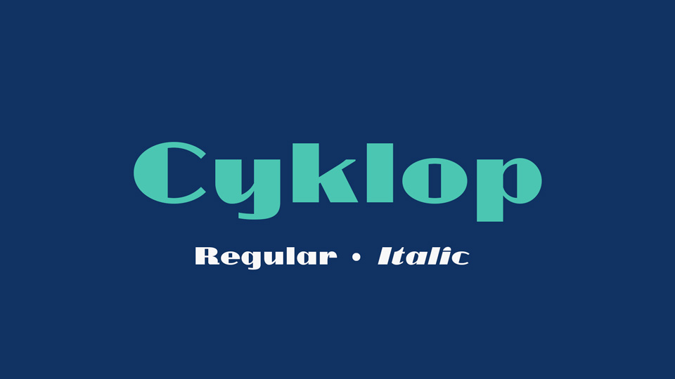 

Cyklop: A Timeless Sans Serif Typeface