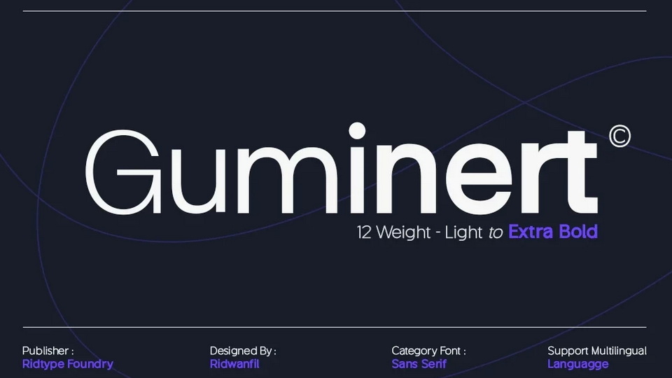 Guminert Typeface: Masculine-inspired Sans-serif Design with Customizable Symbols