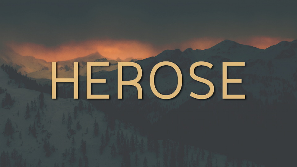  Herose: A Clean and Minimalist Sans Serif Font Perfect for Logos, Branding, and Web Headings