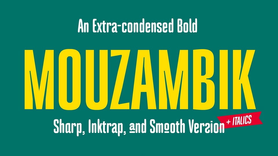 Mouzambik: A Bold and Versatile Condensed Sans-Serif Font
