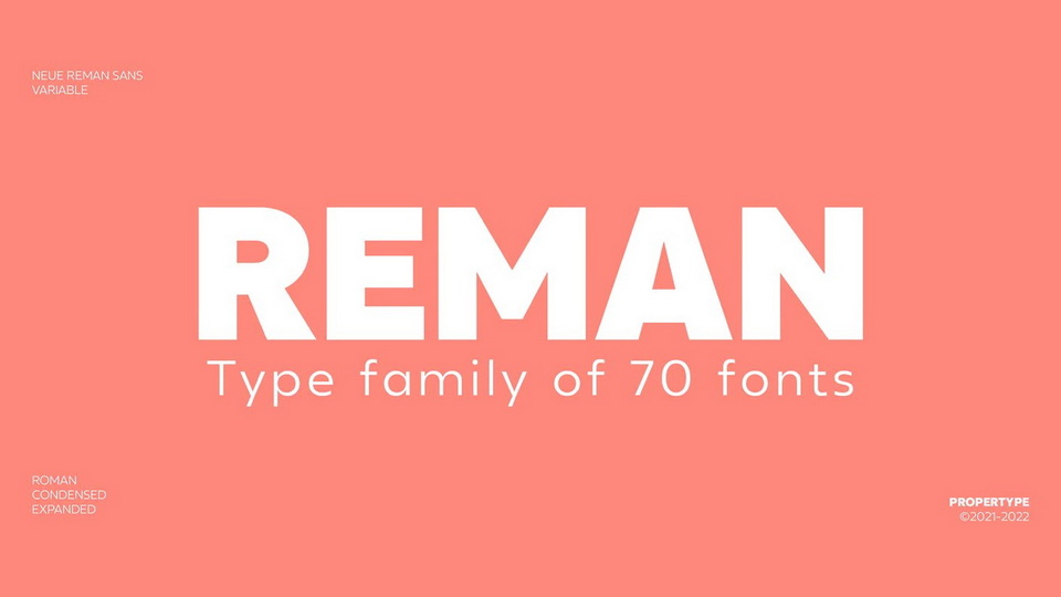 
Neue Reman Sans: A Multilingual Roman, Humanist, Grotesk and Geometry Sans Serif Family