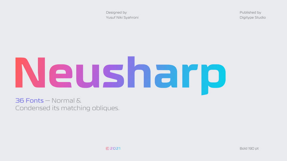 Neusharp Typeface: A Striking and Versatile Font Family with 36 Fonts