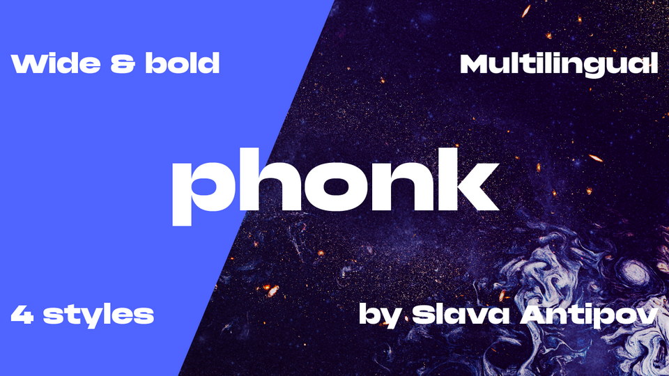 Phonk: A Bold and Wide Font for Attention-Grabbing Headlines and Logos