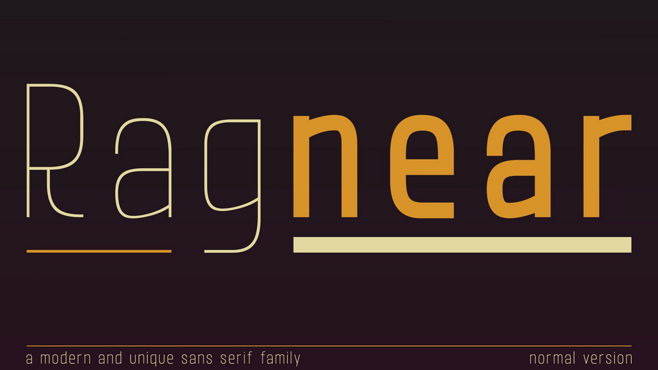 Ragnear Normal: A Contemporary Sans Serif Font with a Sleek and Polished Vibe