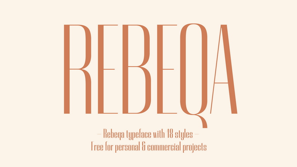 

Rebeqa: A Modern and Sophisticated Typeface with High Contrast Letterforms and Elegant Proportions