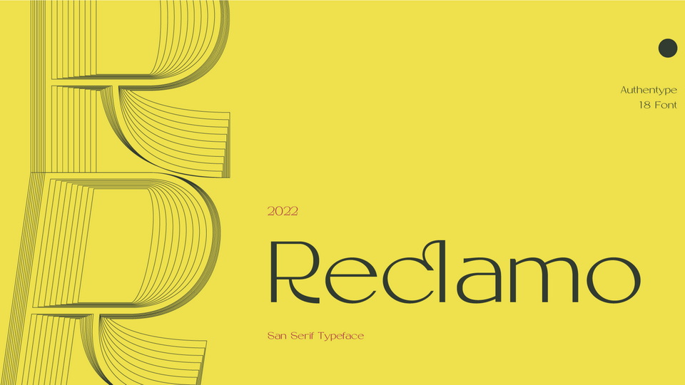 Reclamo: A Minimalist Sans Serif Font with Subtle Contrasting Accents Inspired by Dove
