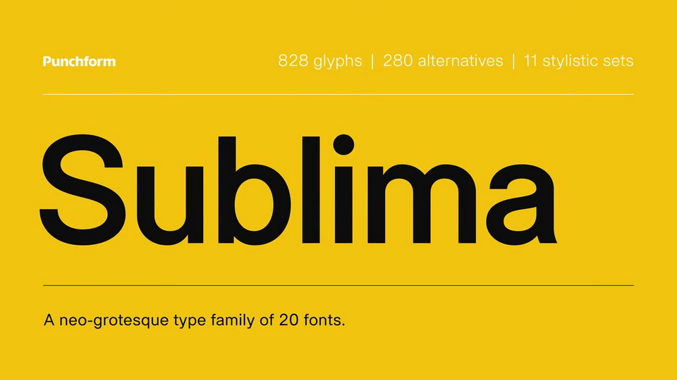 

Sublima: Modern and Versatile Neo-Grotesque Sans Serif Typeface