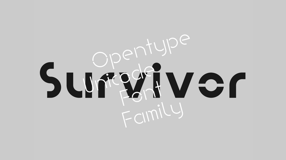 PVF Survivor Typeface: Minimalistic and Geometric Design Font for Various Types of Visual Content