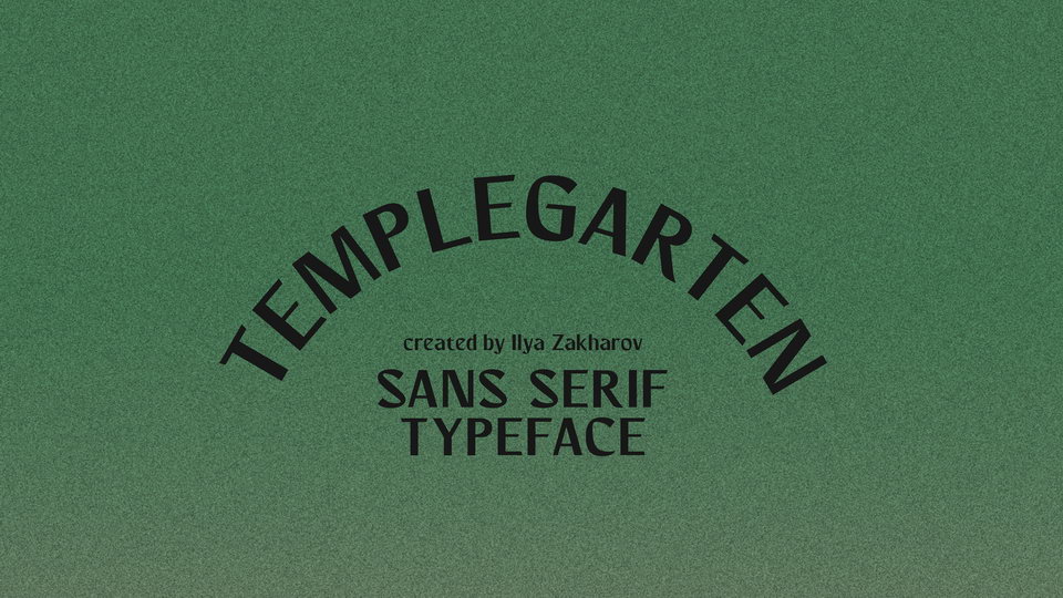 

Templagarten: An Elegant Sans Serif Typeface with a Gothic Atmosphere
