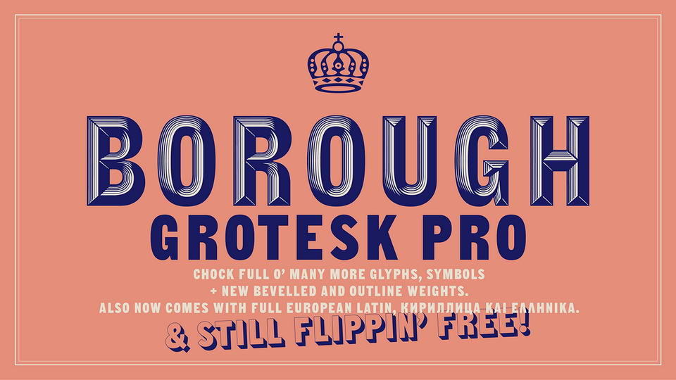 
Borough Grotesk Pro - A Free Font Family
