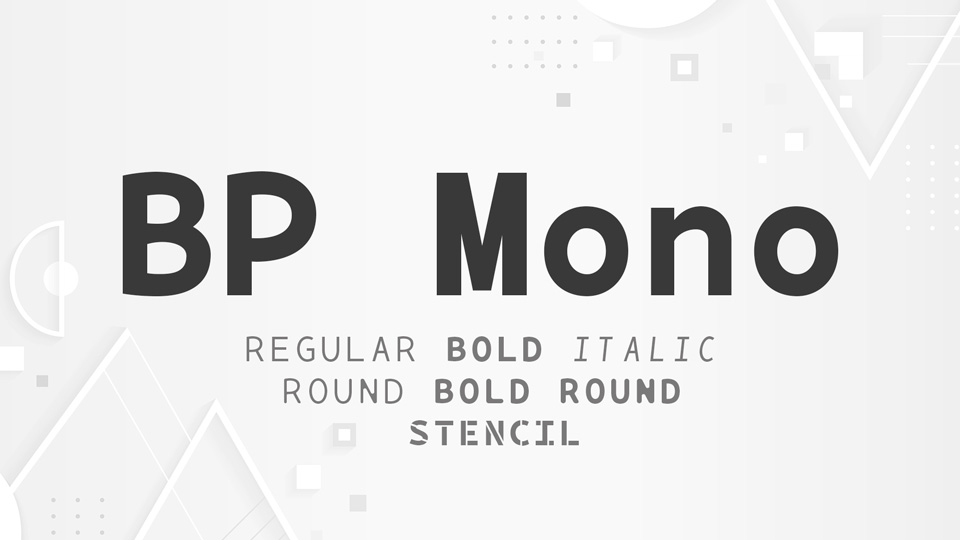 

BP Mono: An Excellent Monospaced Font for Technical Texts and Programming
