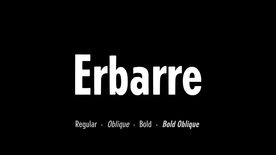 

Erbarre: A Remarkable Font Family Paying Homage to Jakob Erbar