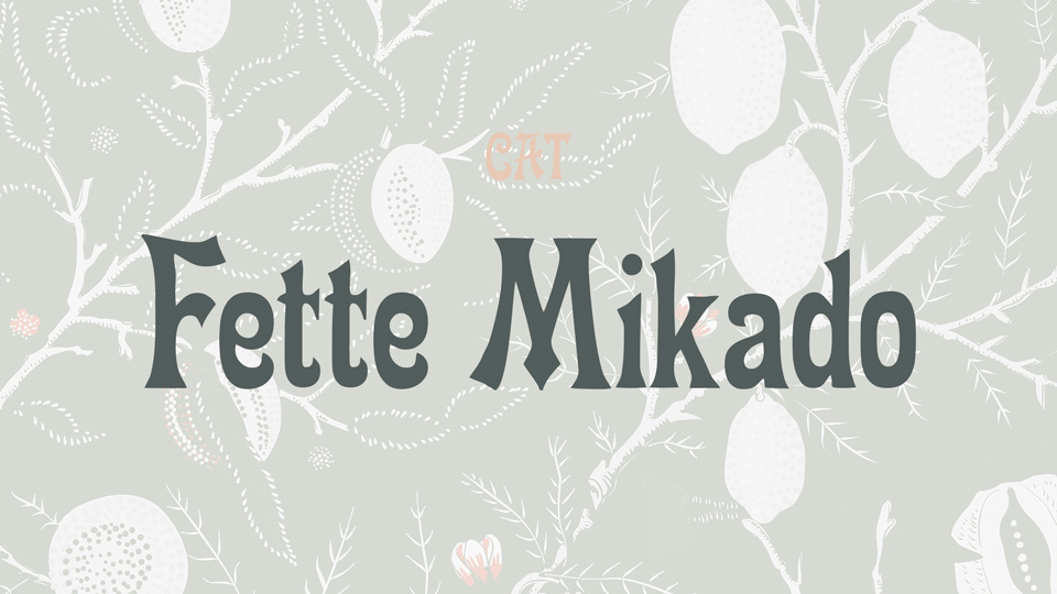 

Fette Mikado: A Unique Display Font with a Captivating Mix of Ornate Victorian and Faux Asian Elements