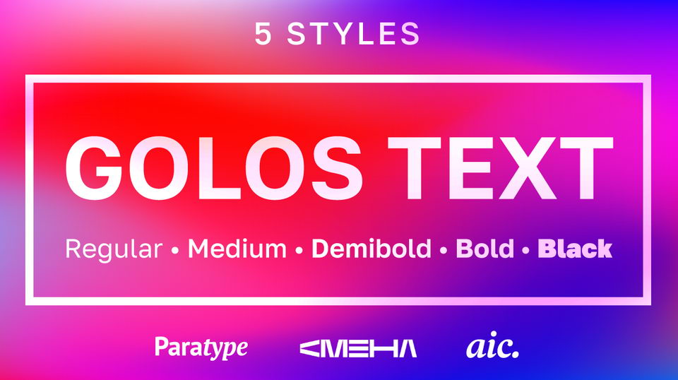 

Golos: Powerful Closed Sans Serif Typeface Commissioned by Smena (AIC Group)
