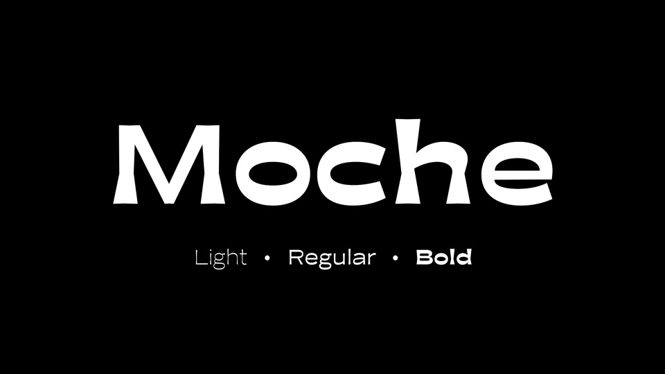 

Moche: A Unique Reversed-Contrast Sans Serif Font Family