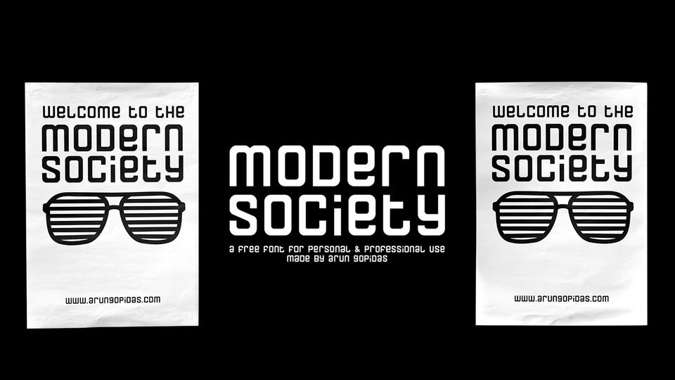 

Modern Society: A Bold and Modern Typeface with a Distinctive Visual Style