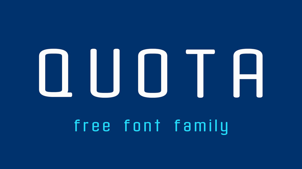 
Quota: A Playful and Modular Approach to Traditional Monospaced Faces Font Family