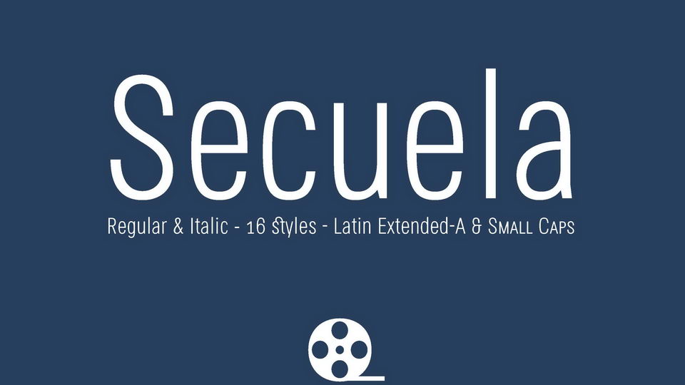 

Secuela: An Innovative Variable Typeface with 16 Condensed Sans Serif Fonts