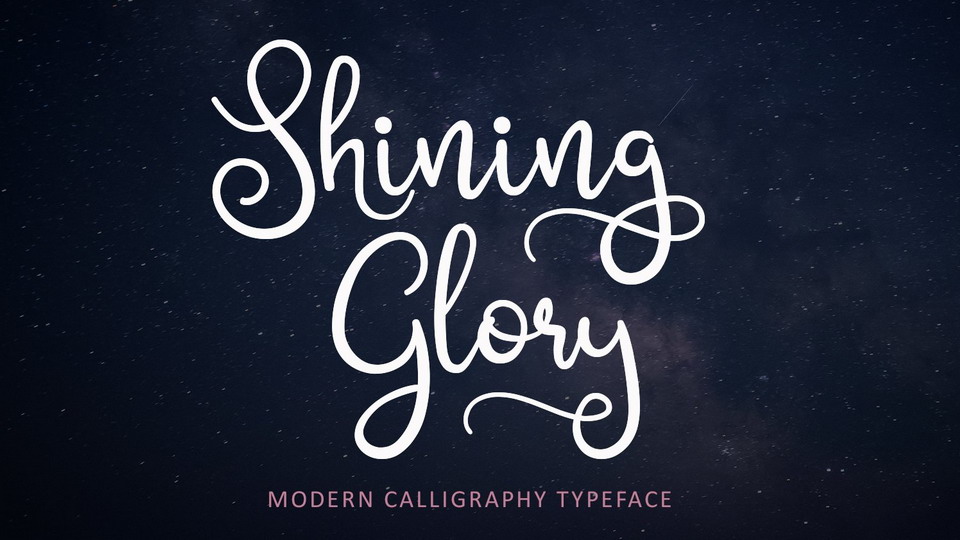 

Shining Glory: An Elegant and Stylish Calligraphy Script Font