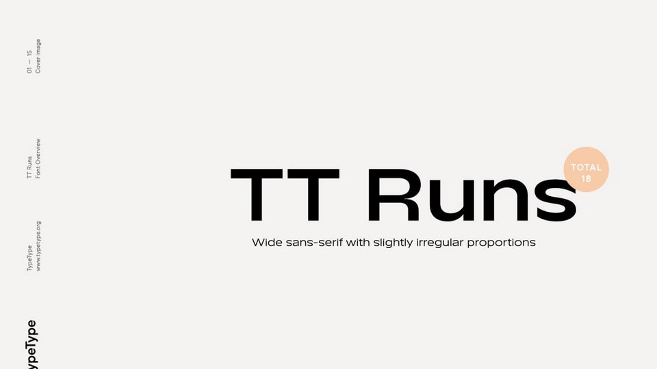 

TT Runs: A Modern Sans-Serif Typeface for Sportswear and Apparel