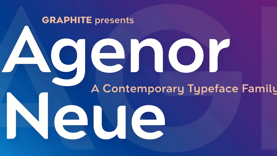 Agenor Neue: A Geometric Sans Serif Typeface with Rounded Edges and Seven Weights