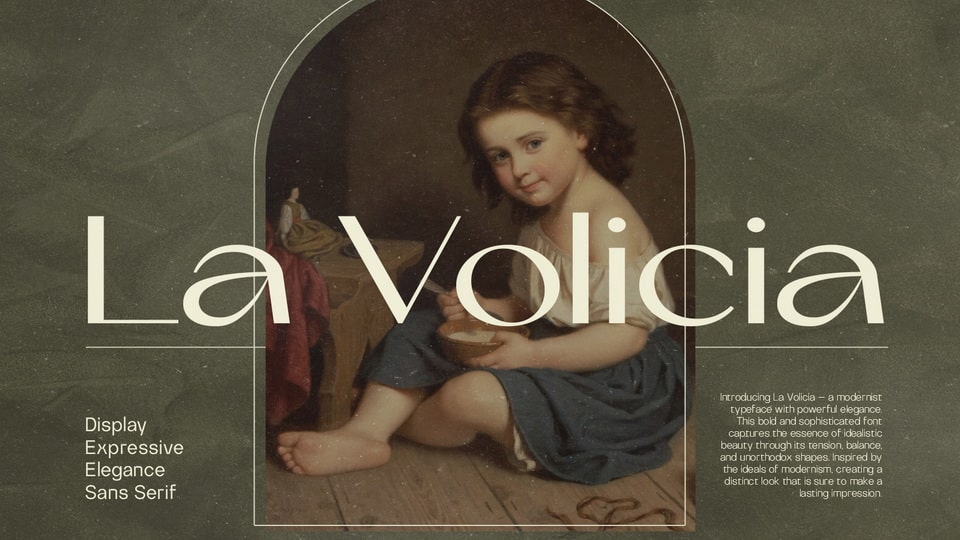 La Volicia: A Typeface Epitomizing Modernism's Idealistic Beauty