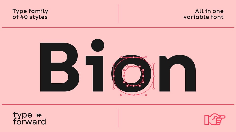  Bion: A Contemporary Geometric Sans Serif Typeface with 40 Weights and OpenType Features