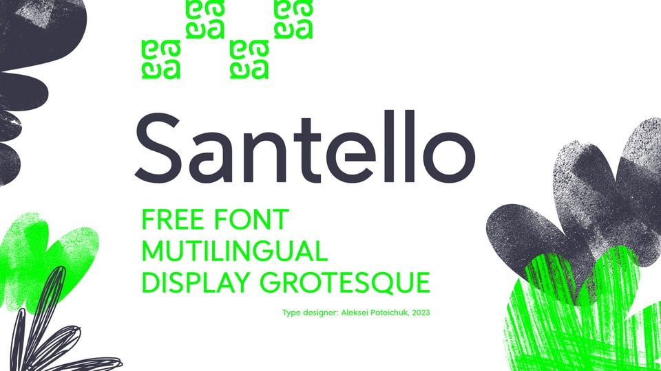 Discover Santello: A Modern Geometric Sans Serif Font with Classic Futura and Contemporary Grotesque Elements