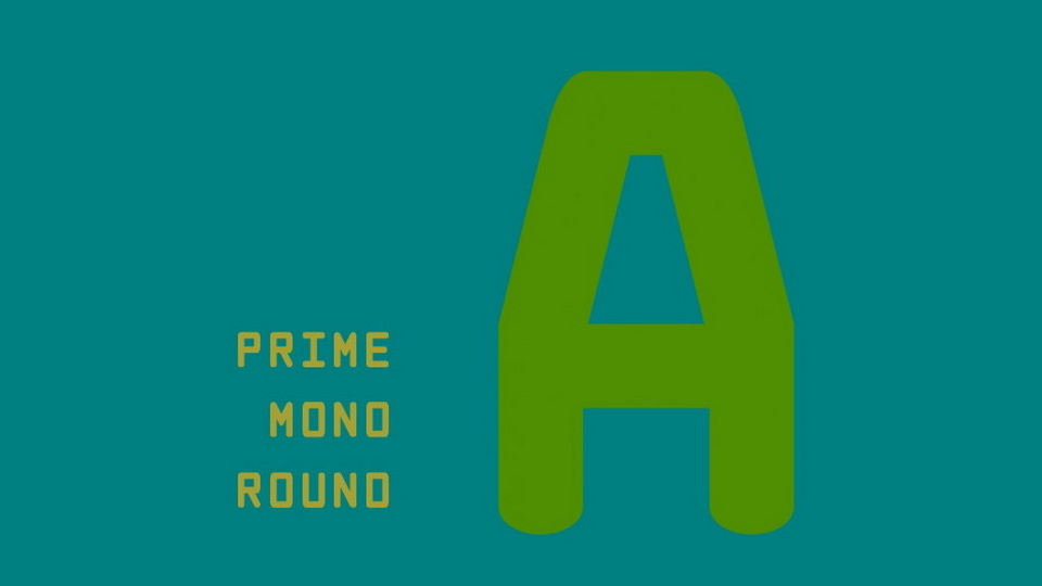 Prime Mono Round: A Versatile Typeface for Industrial and Retro-Futuristic Designs