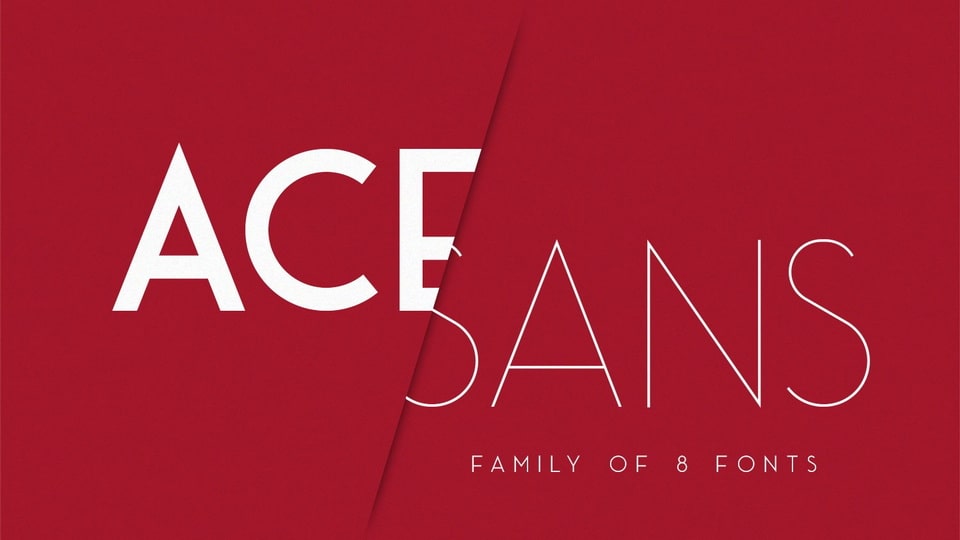 Ace Sans: A Modern and Minimalist Sans Serif Typeface