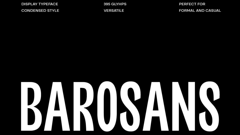 Barosans Condensed Display: A Modern Display Typeface